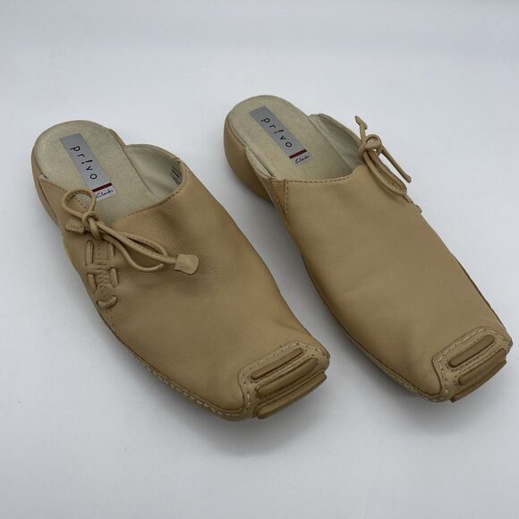 Clark's Privo Slip On Comfort Shoe's Women's 8M Tan Leather Lagenlook Bohochic - Picture 16 of 16